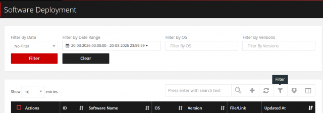 FilterSoftwareDeployment